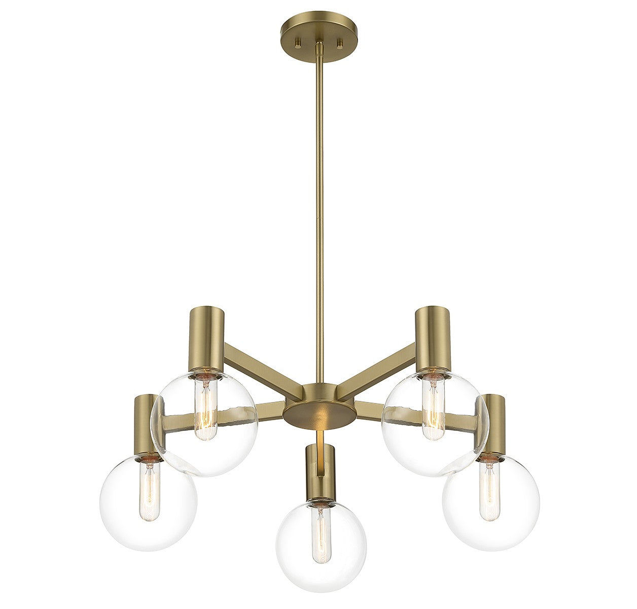 Savoy House - 1-3073-5-322 - Five Light Chandelier - Wright - Warm Brass