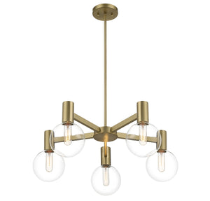 Savoy House - 1-3073-5-322 - Five Light Chandelier - Wright - Warm Brass