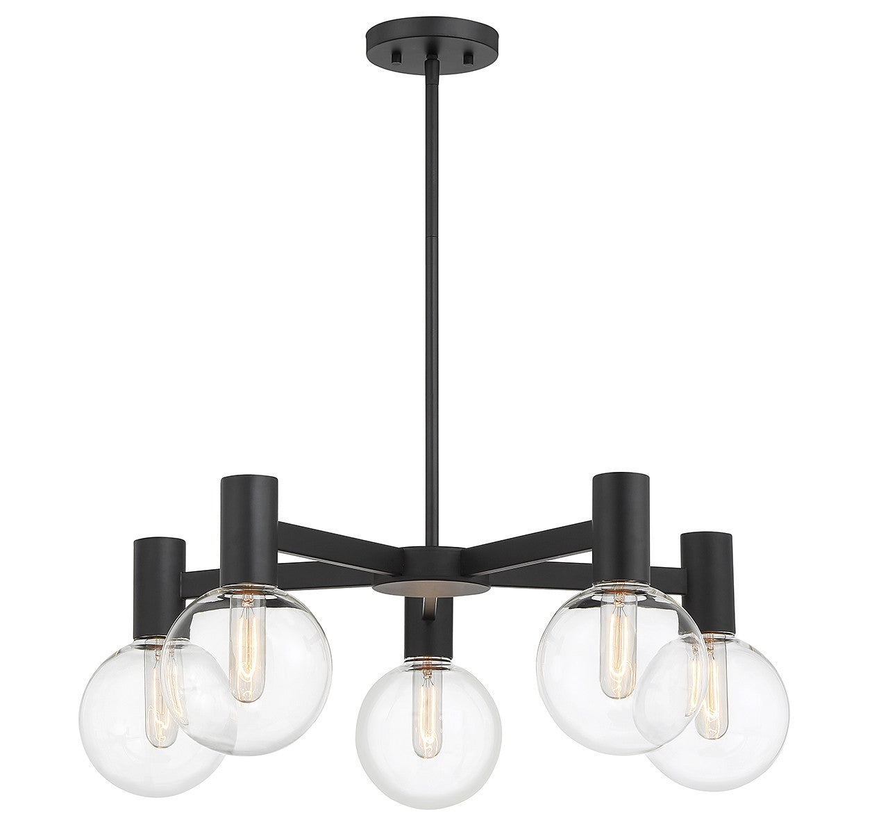 Savoy House - 1-3073-5-89 - Five Light Chandelier - Wright - Matte Black