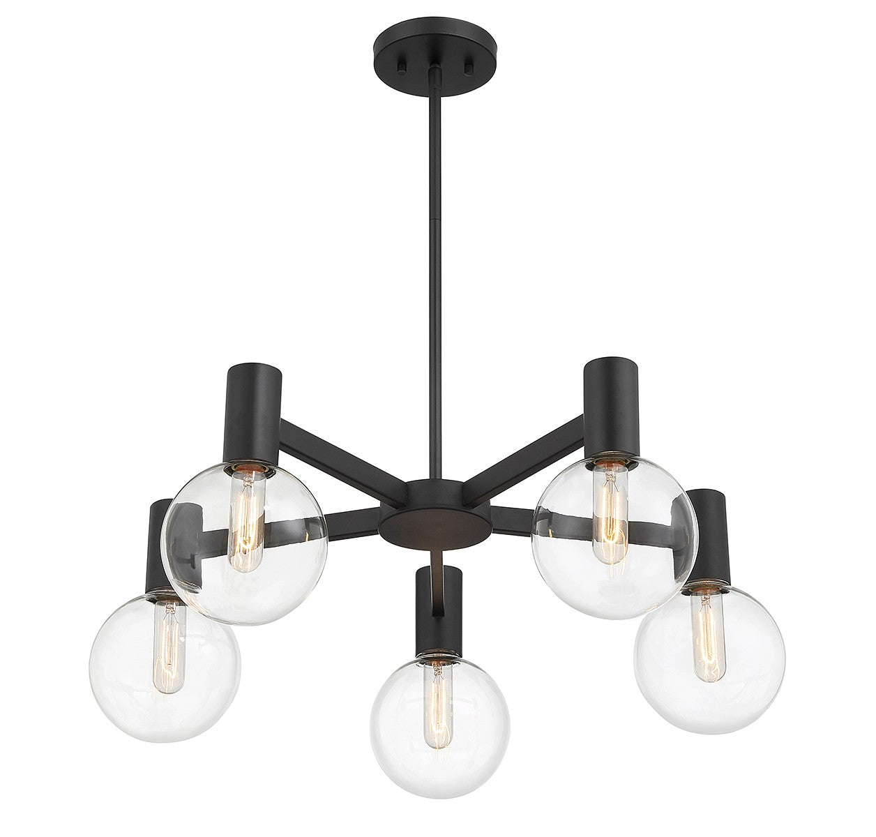 Savoy House - 1-3073-5-89 - Five Light Chandelier - Wright - Matte Black