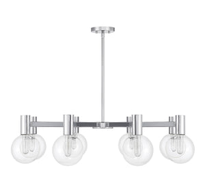 Savoy House - 1-3074-8-11 - Eight Light Chandelier - Wright - Chrome