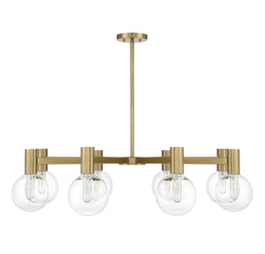 Savoy House - 1-3074-8-322 - Eight Light Chandelier - Wright - Warm Brass