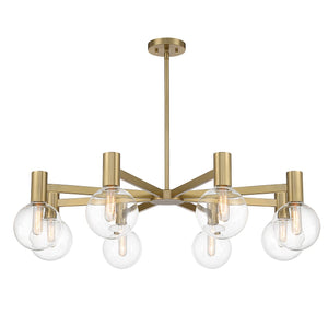 Savoy House - 1-3074-8-322 - Eight Light Chandelier - Wright - Warm Brass