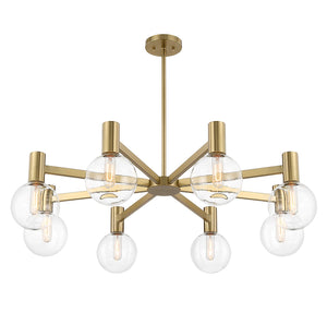 Savoy House - 1-3074-8-322 - Eight Light Chandelier - Wright - Warm Brass