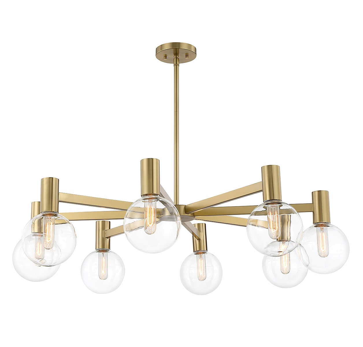 Savoy House - 1-3074-8-322 - Eight Light Chandelier - Wright - Warm Brass