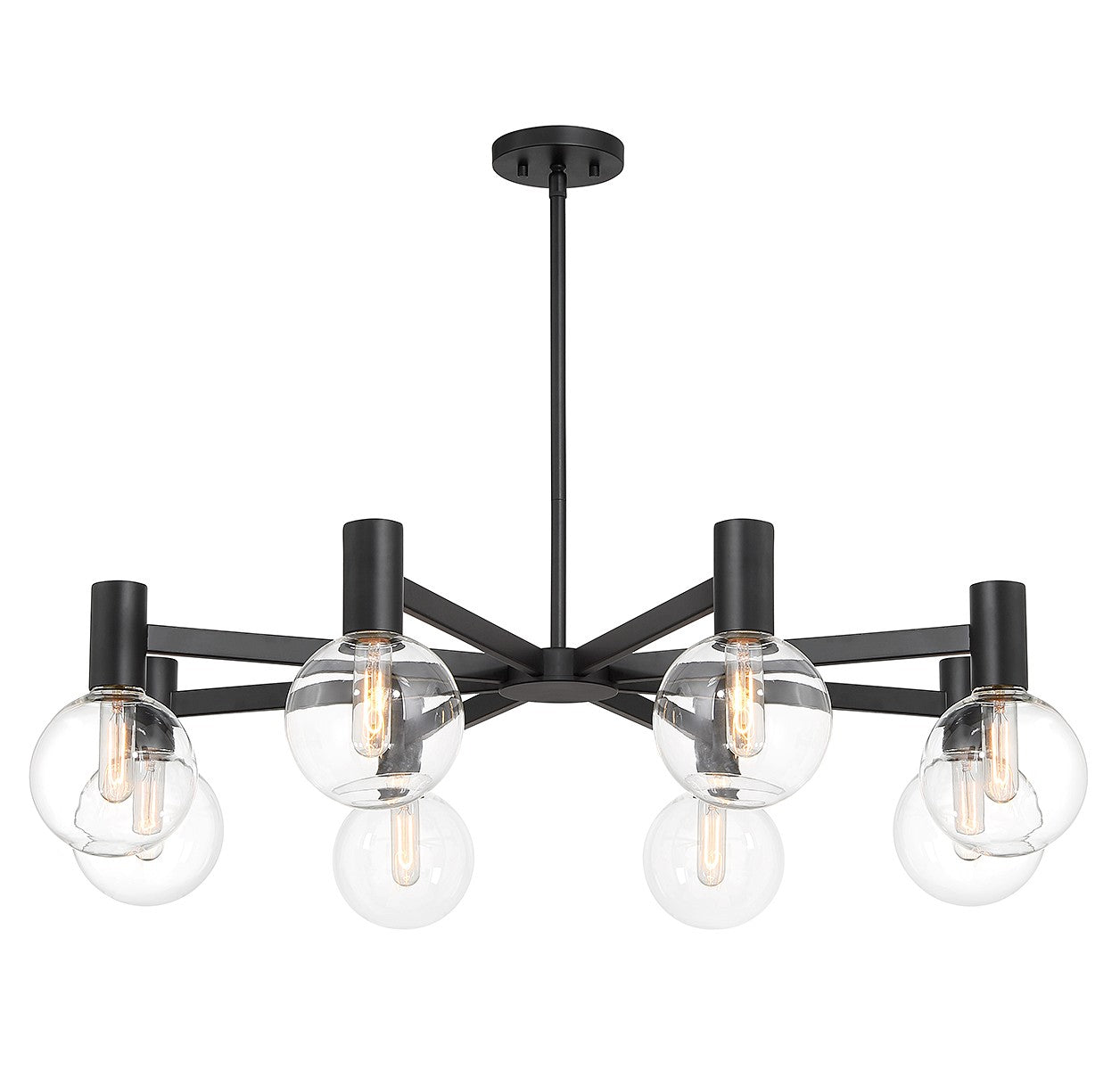 Savoy House - 1-3074-8-89 - Eight Light Chandelier - Wright - Matte Black