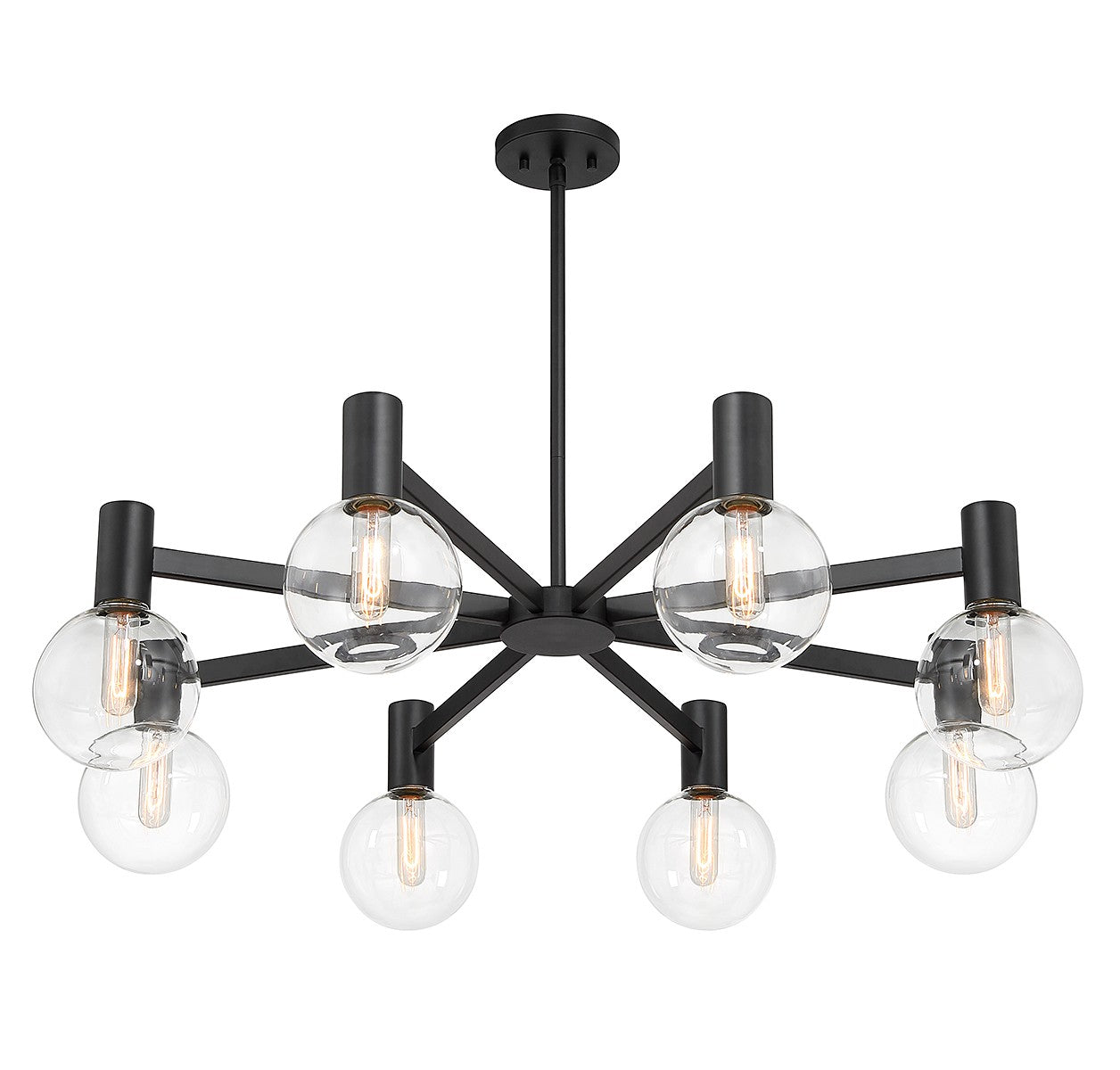 Savoy House - 1-3074-8-89 - Eight Light Chandelier - Wright - Matte Black