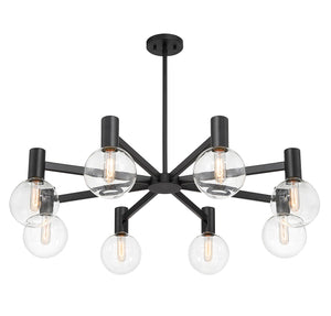 Savoy House - 1-3074-8-89 - Eight Light Chandelier - Wright - Matte Black