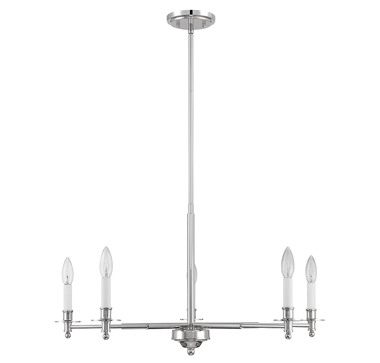 Savoy House - 1-4410-5-109 - Five Light Chandelier - Jasmine - Polished Nickel