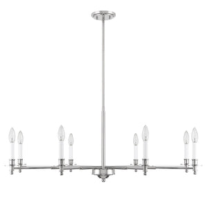 Savoy House - 1-4412-8-109 - Eight Light Chandelier - Jasmine - Polished Nickel