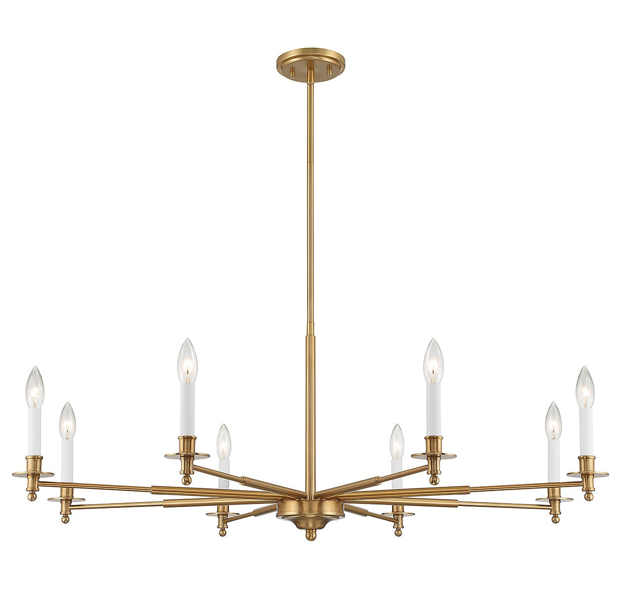 Savoy House - 1-4412-8-322 - Eight Light Chandelier - Jasmine - Warm Brass