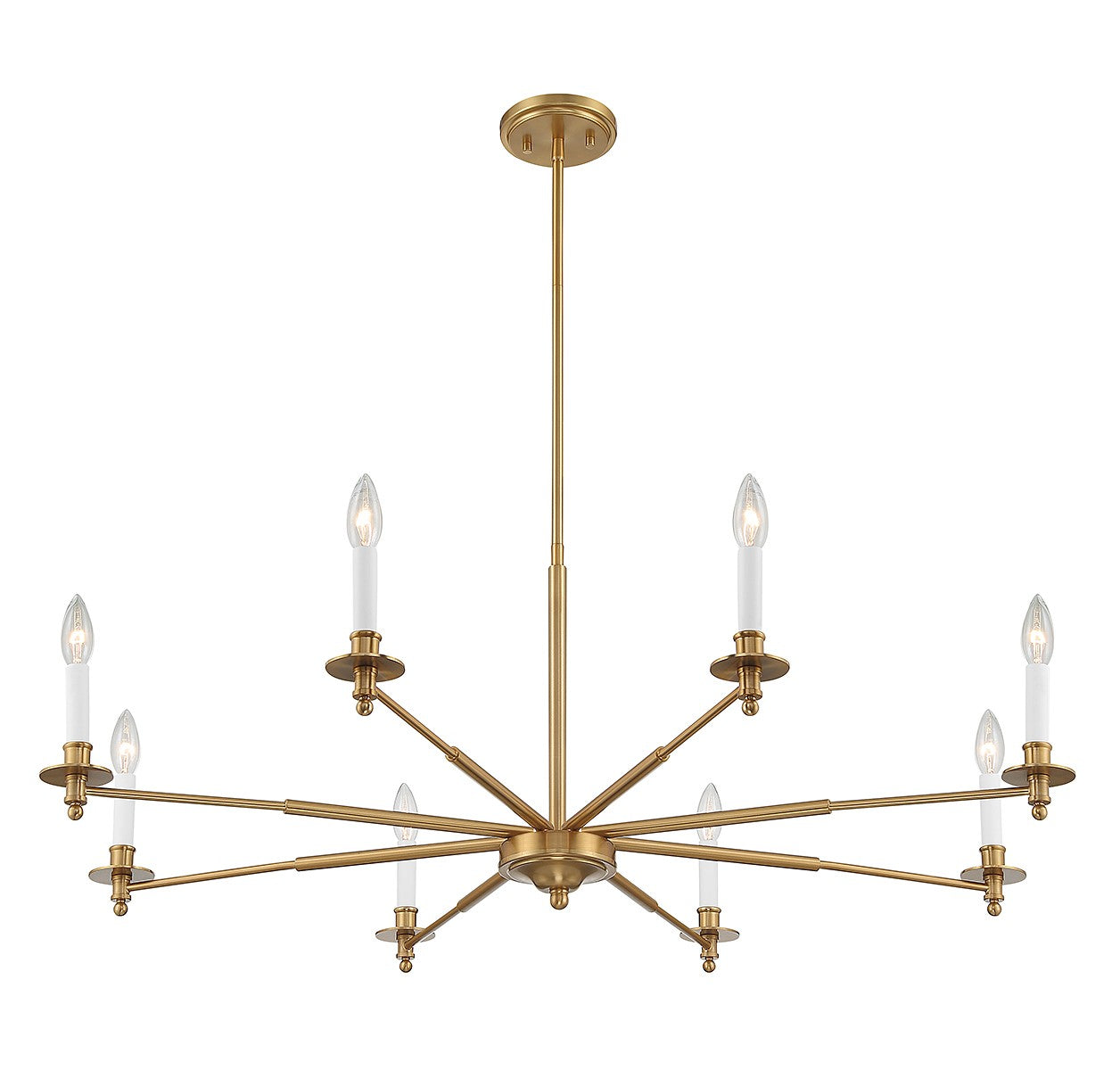 Savoy House - 1-4412-8-322 - Eight Light Chandelier - Jasmine - Warm Brass