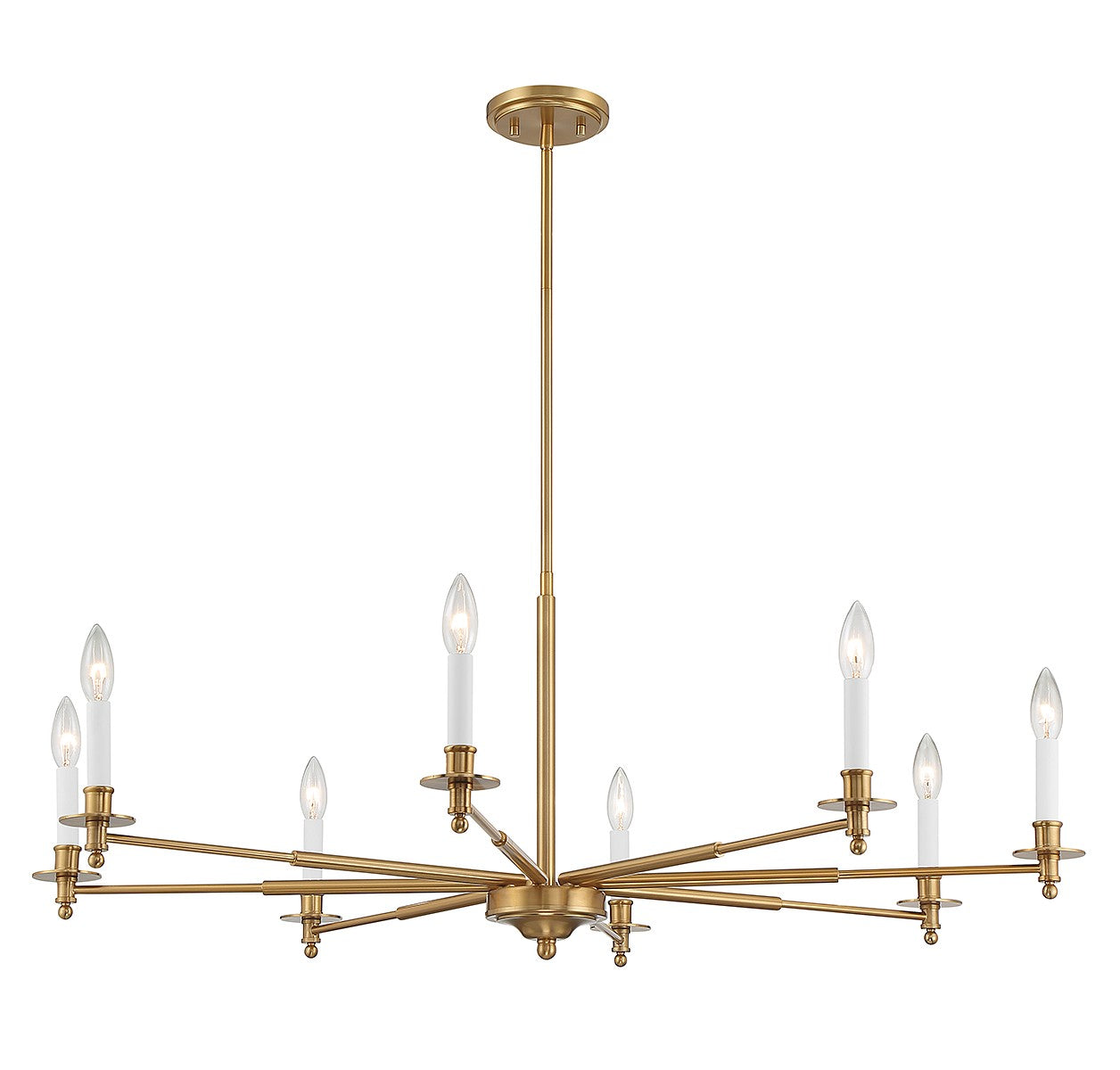 Savoy House - 1-4412-8-322 - Eight Light Chandelier - Jasmine - Warm Brass