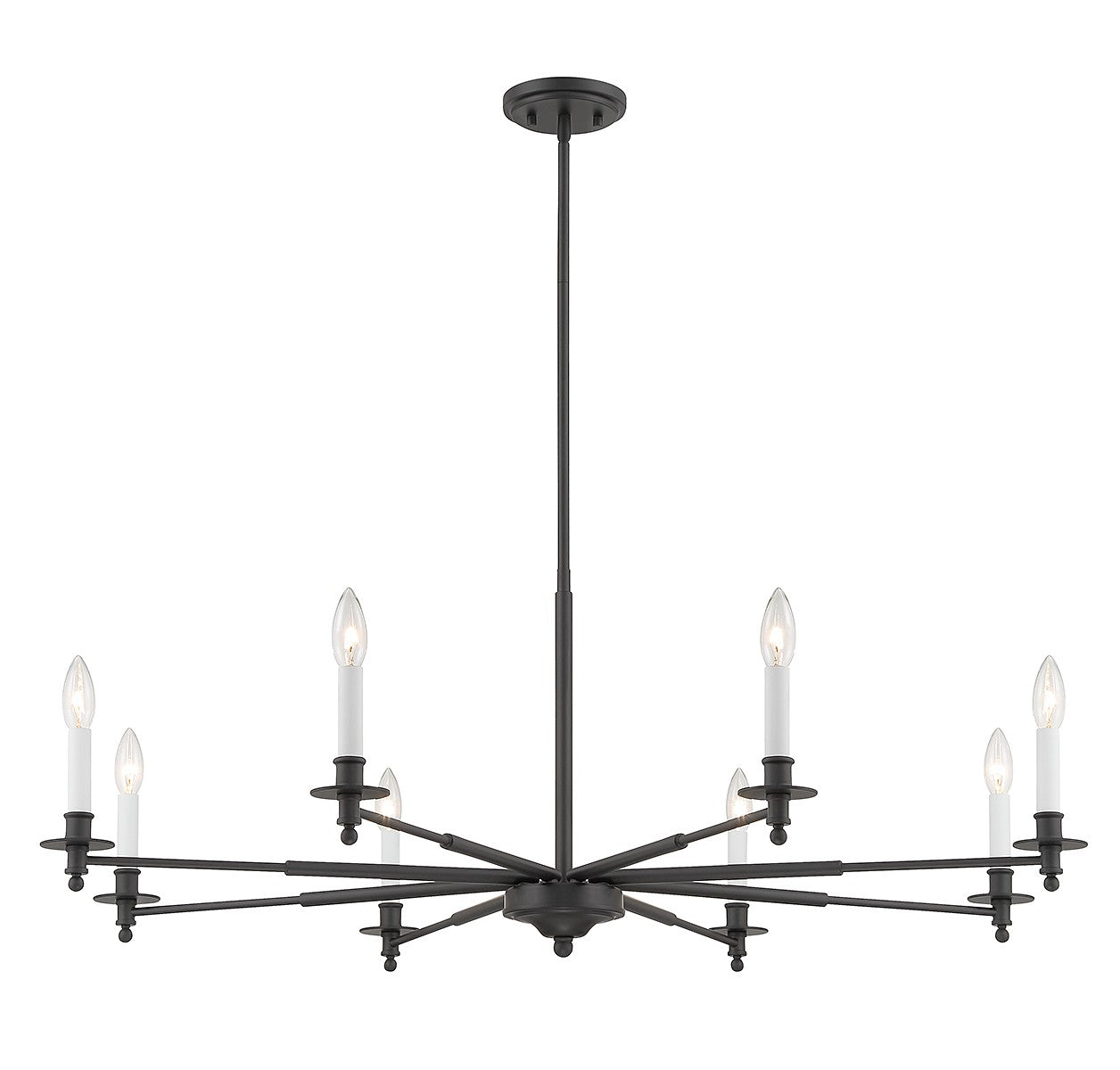 Savoy House - 1-4412-8-89 - Eight Light Chandelier - Jasmine - Matte Black