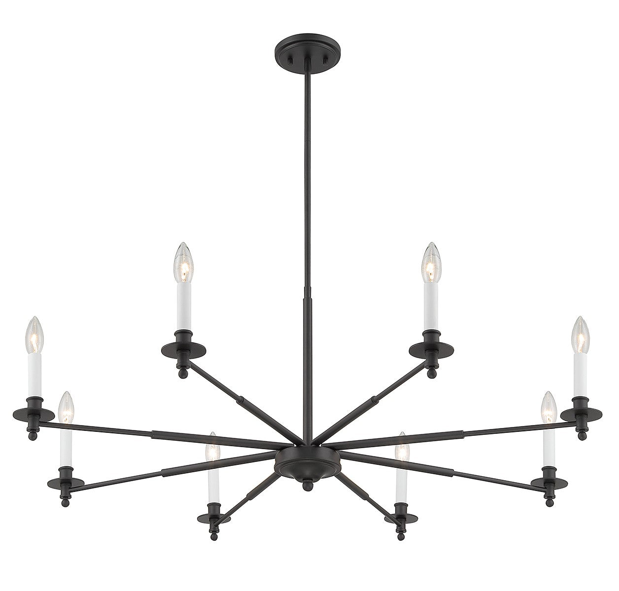 Savoy House - 1-4412-8-89 - Eight Light Chandelier - Jasmine - Matte Black