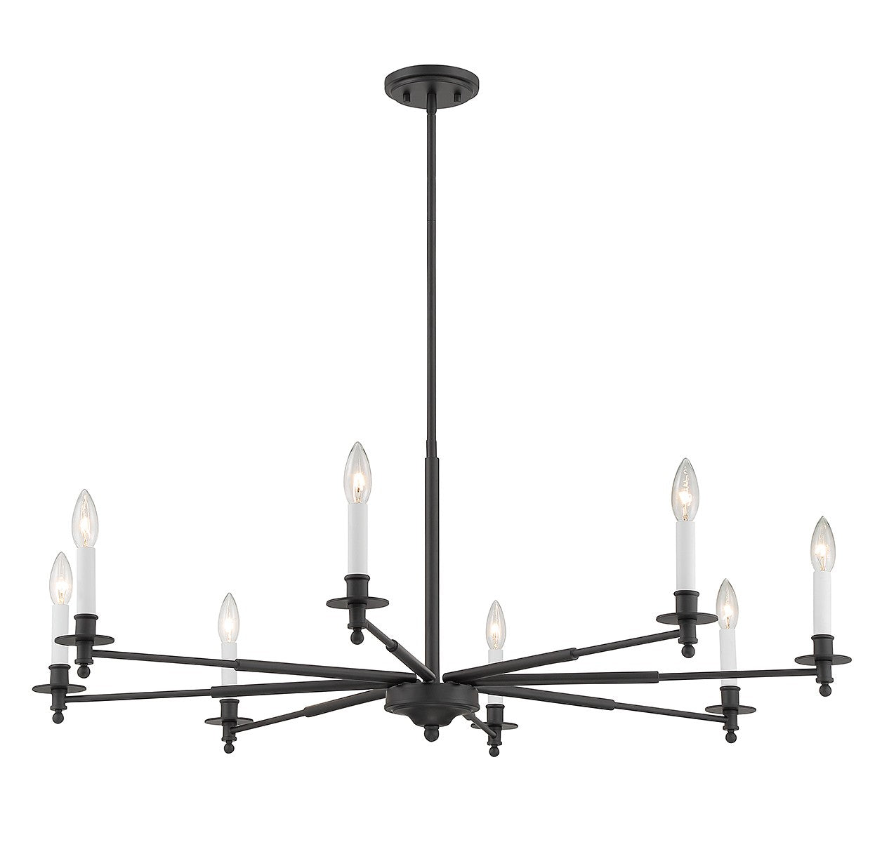 Savoy House - 1-4412-8-89 - Eight Light Chandelier - Jasmine - Matte Black