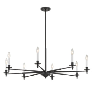 Savoy House - 1-4412-8-89 - Eight Light Chandelier - Jasmine - Matte Black