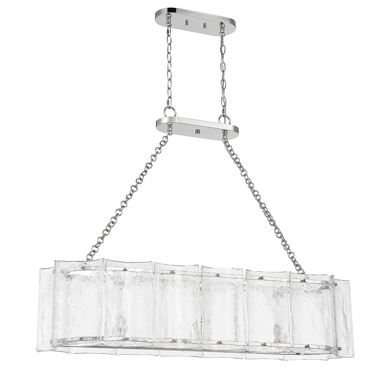 Savoy House - 1-8203-3-109 - Three Light Linear Chandelier - Genry - Polished Nickel