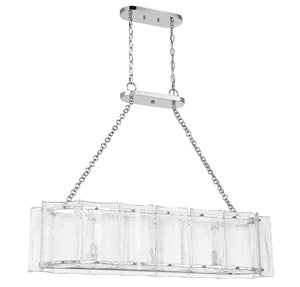 Savoy House - 1-8203-3-109 - Three Light Linear Chandelier - Genry - Polished Nickel