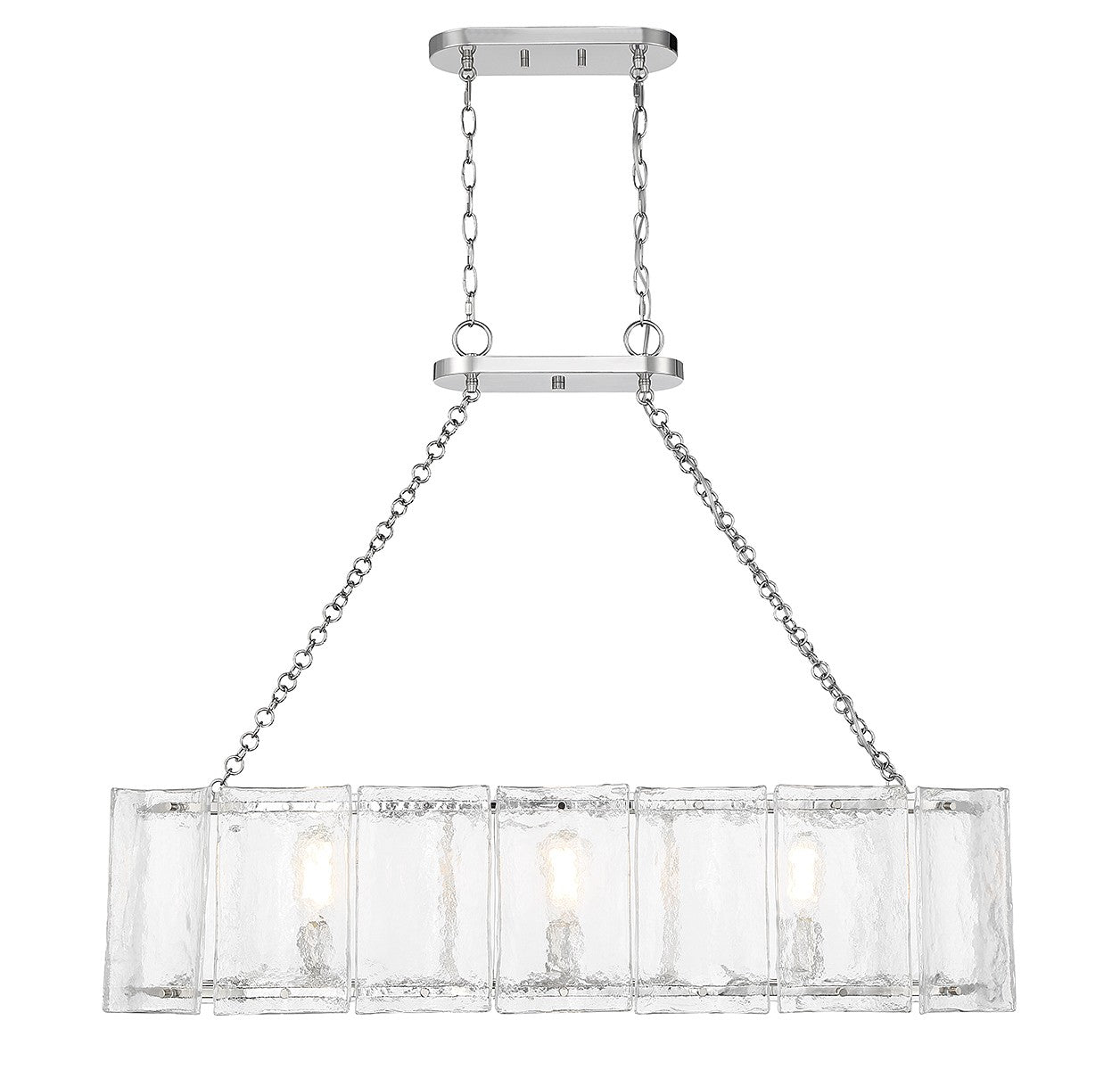 Savoy House - 1-8203-3-109 - Three Light Linear Chandelier - Genry - Polished Nickel