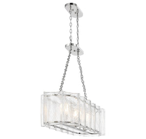 Savoy House - 1-8203-3-109 - Three Light Linear Chandelier - Genry - Polished Nickel