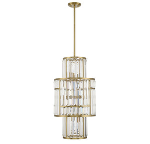 Savoy House - 3-2226-8-322 - Eight Light Pendant - Rohe - Warm Brass