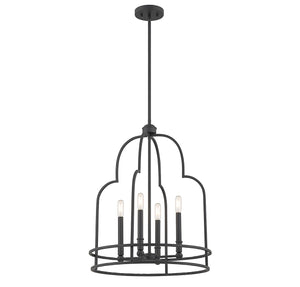 Savoy House - 3-6612-4-89 - Four Light Pendant - Diplomat - Matte Black