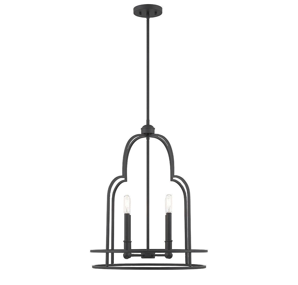 Savoy House - 3-6612-4-89 - Four Light Pendant - Diplomat - Matte Black