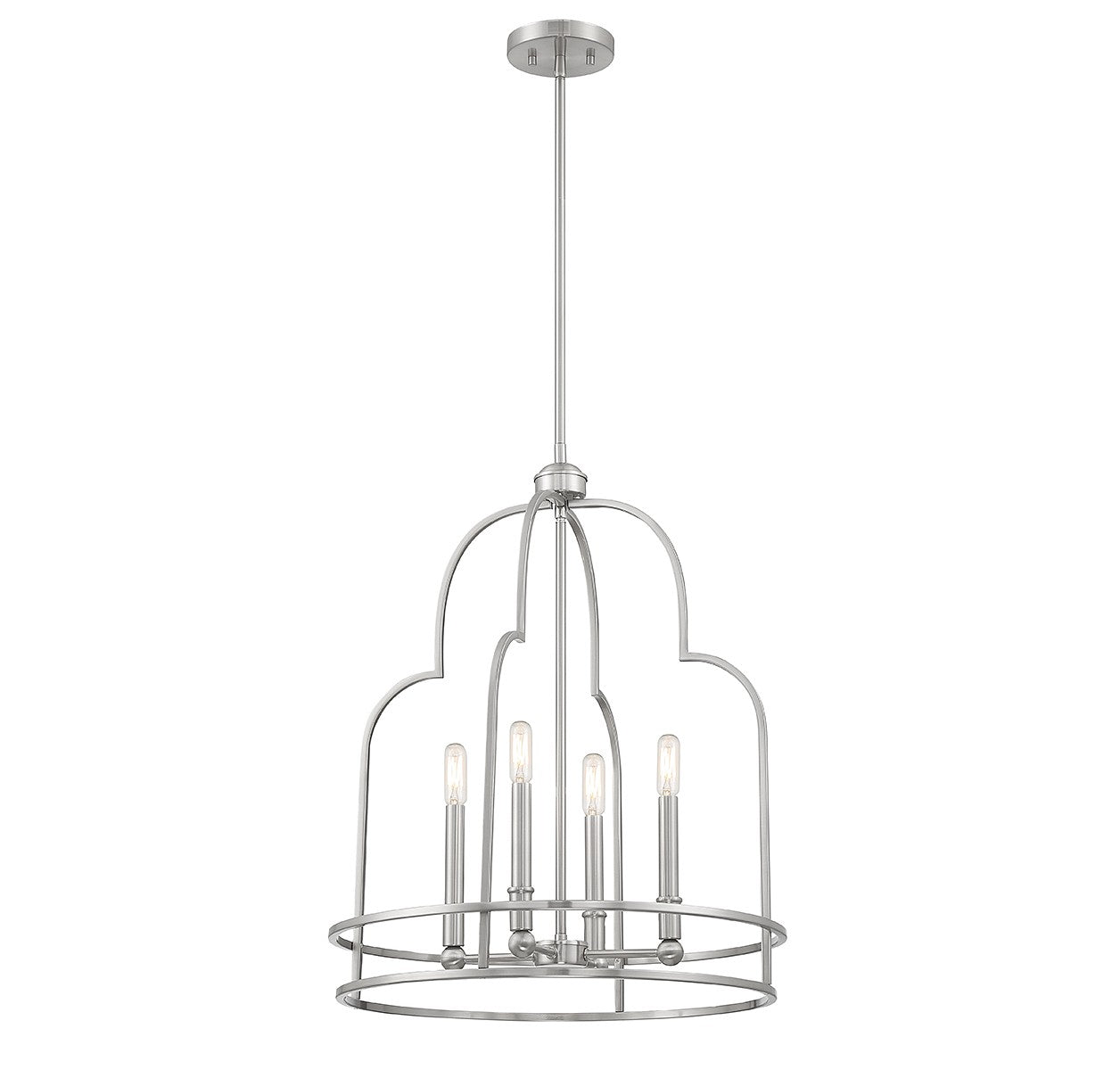 Savoy House - 3-6612-4-SN - Four Light Pendant - Diplomat - Satin Nickel