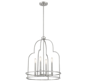 Savoy House - 3-6612-4-SN - Four Light Pendant - Diplomat - Satin Nickel