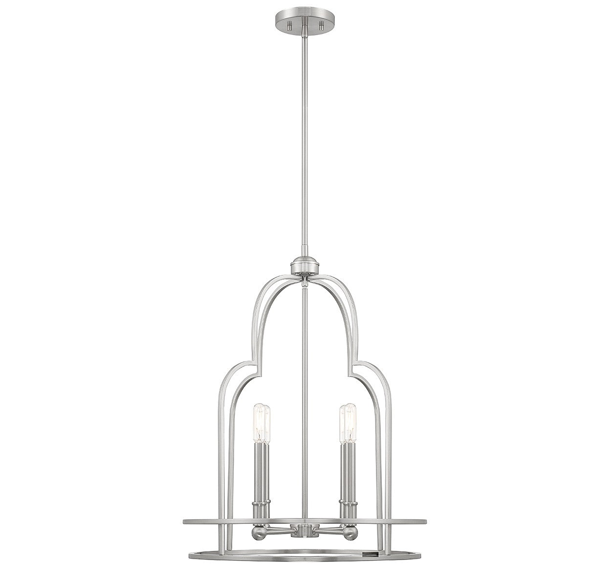 Savoy House - 3-6612-4-SN - Four Light Pendant - Diplomat - Satin Nickel