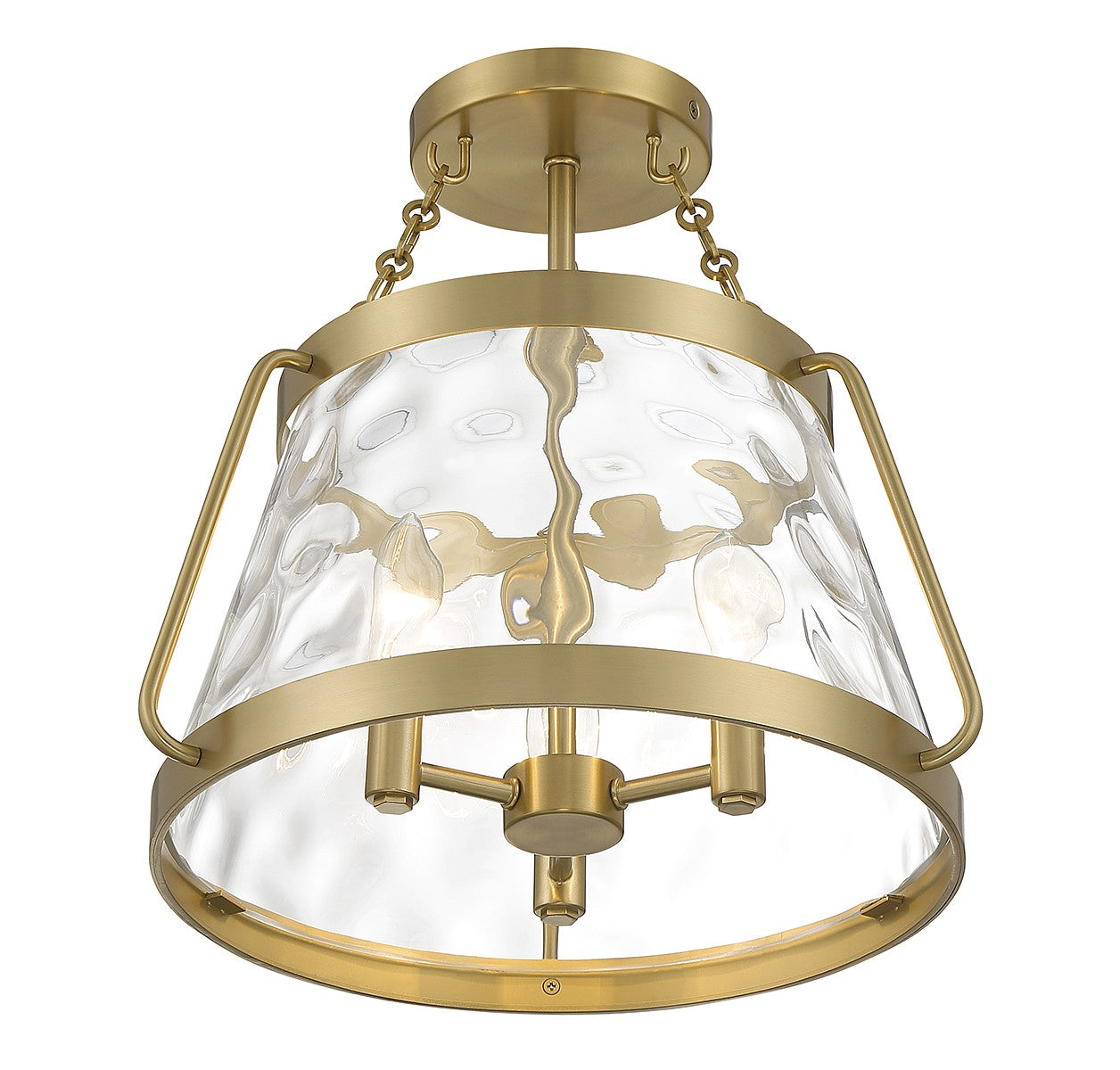 Savoy House - 6-1802-3-322 - Three Light Semi-Flush Mount - Crawford - Warm Brass