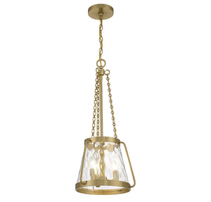 Savoy House - 7-1803-3-322 - Three Light Pendant - Crawford - Warm Brass