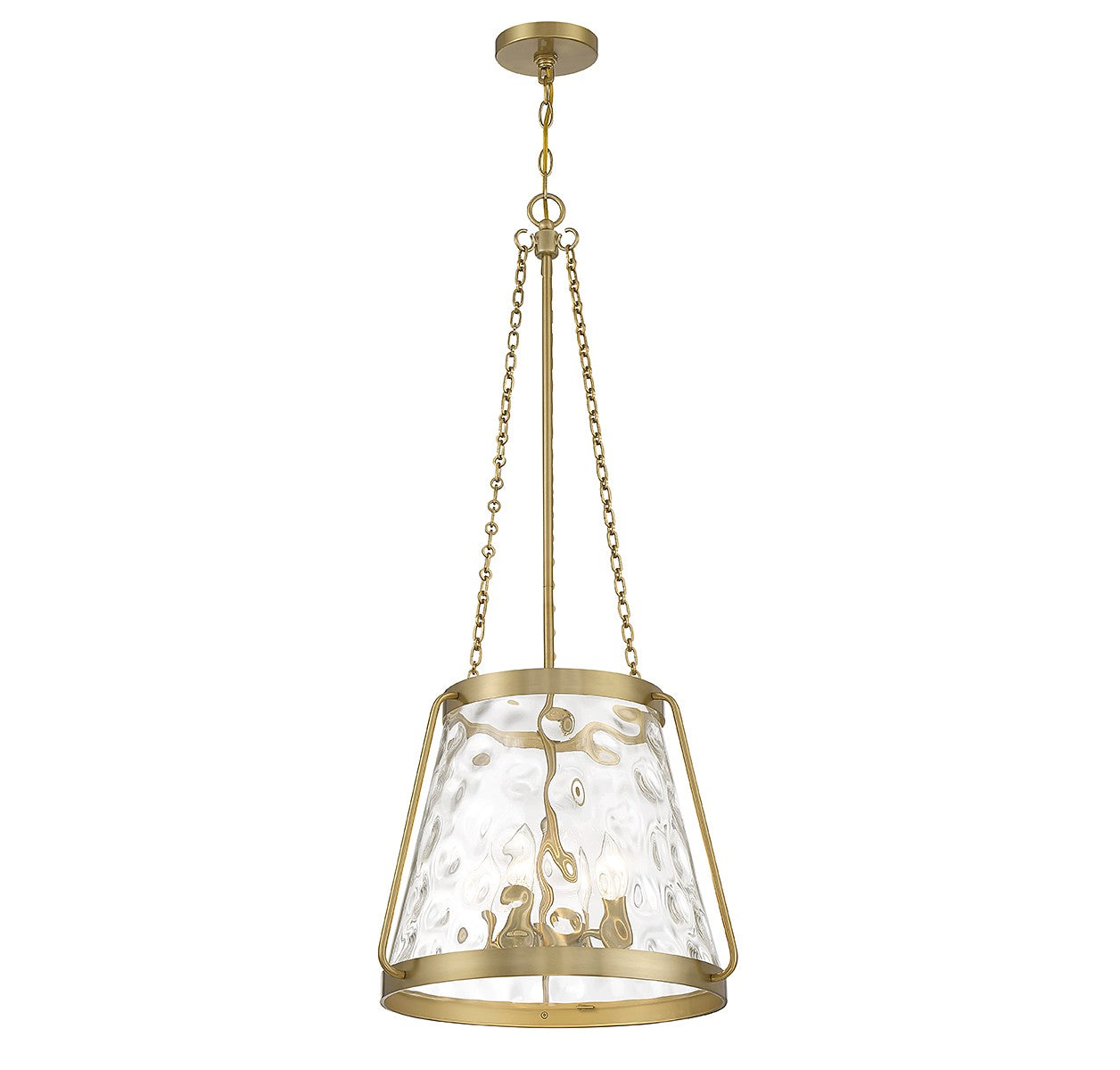 Savoy House - 7-1804-4-322 - Four Light Pendant - Crawford - Warm Brass