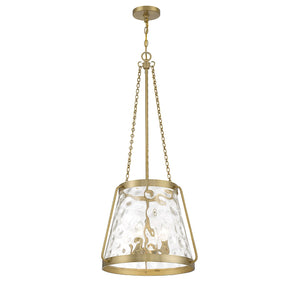 Savoy House - 7-1804-4-322 - Four Light Pendant - Crawford - Warm Brass