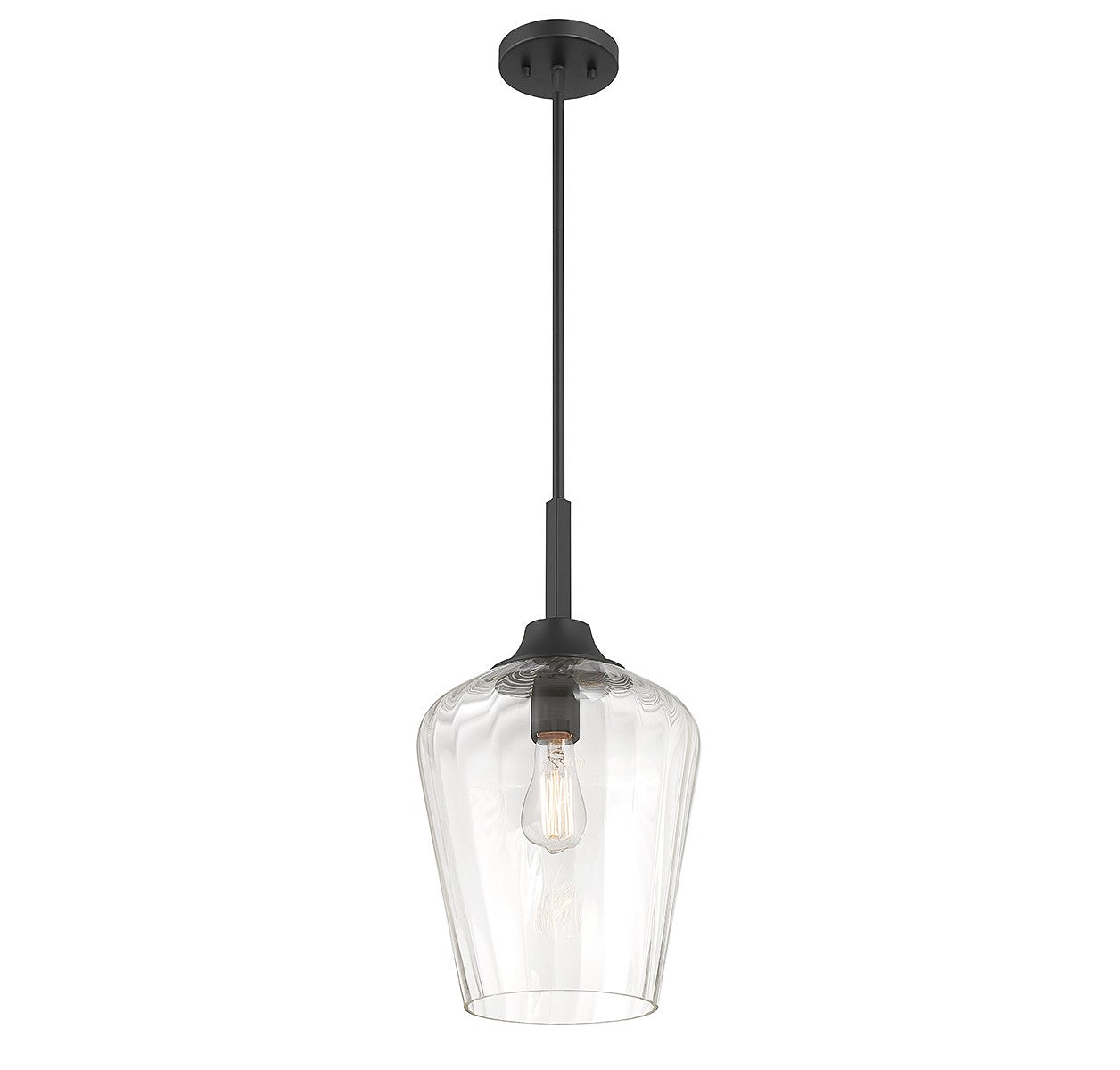 Savoy House - 7-3390-1-89 - One Light Pendant - Carlton - Matte Black