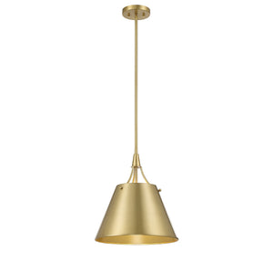 Savoy House - 7-4499-1-322 - One Light Pendant - Willis - Warm Brass