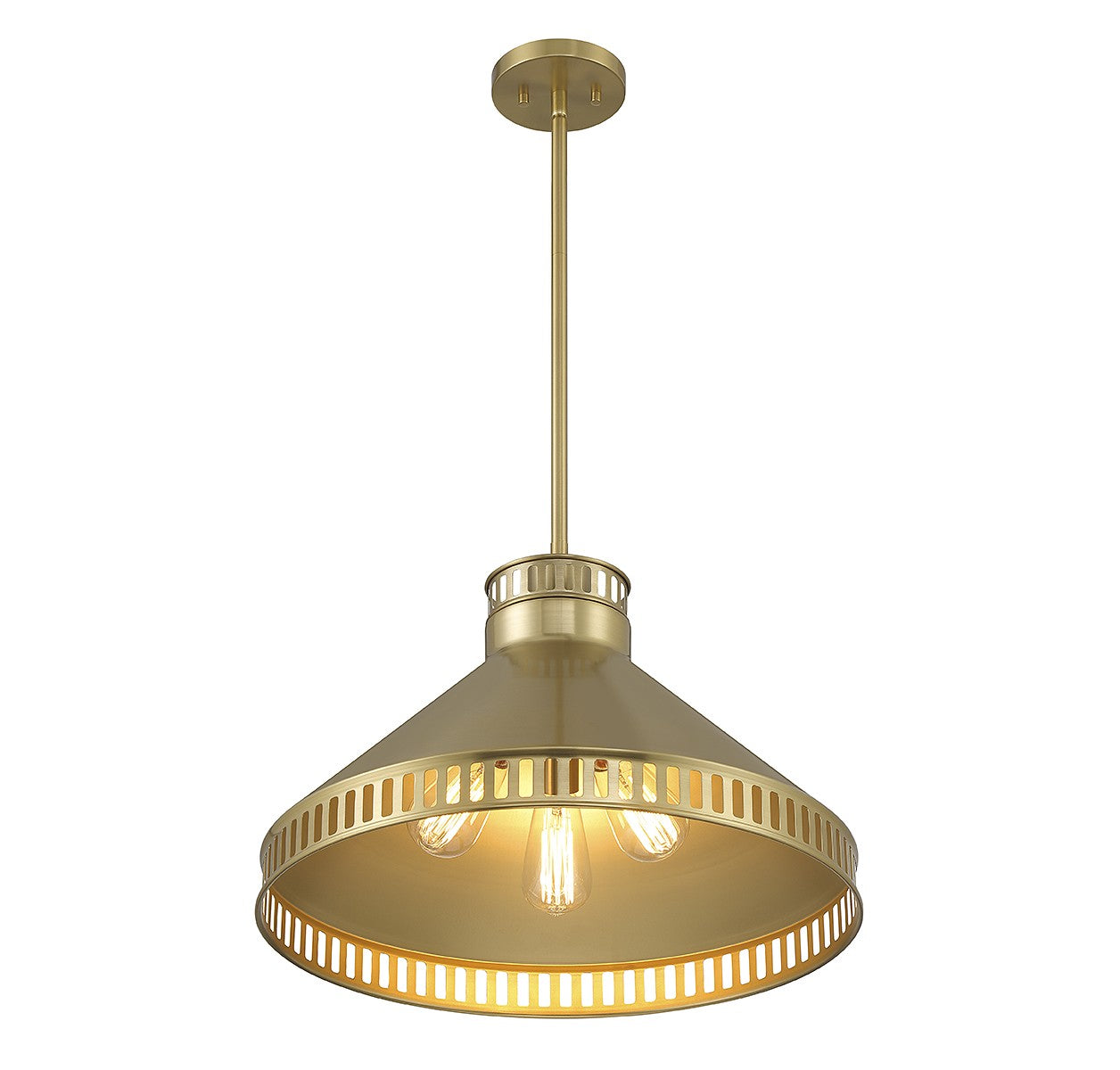 Savoy House - 7-8801-3-322 - Three Light Pendant - Seagram - Warm Brass