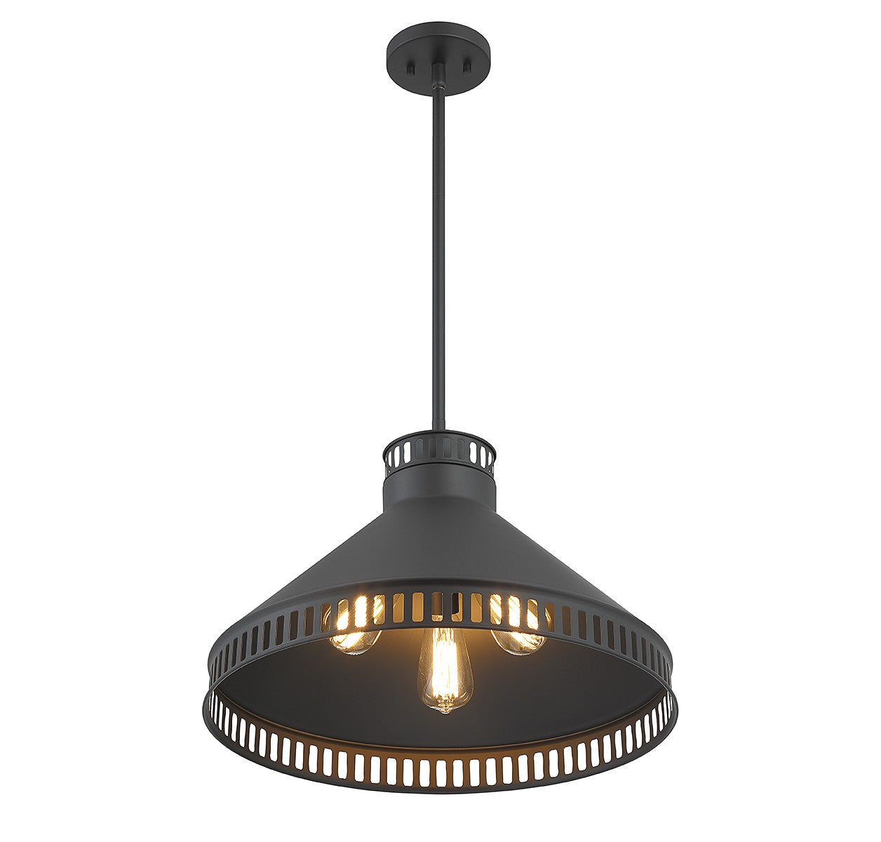 Savoy House - 7-8801-3-89 - Three Light Pendant - Seagram - Matte Black