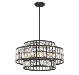 Savoy House - 7-9046-4-89 - Four Light Pendant - Renzo - Matte Black