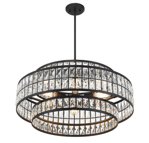 Savoy House - 7-9048-6-89 - Six Light Pendant - Renzo - Matte Black