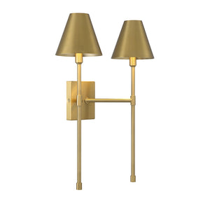 Savoy House - 9-5202-2-322 - Two Light Wall Sconce - Jefferson - Warm Brass