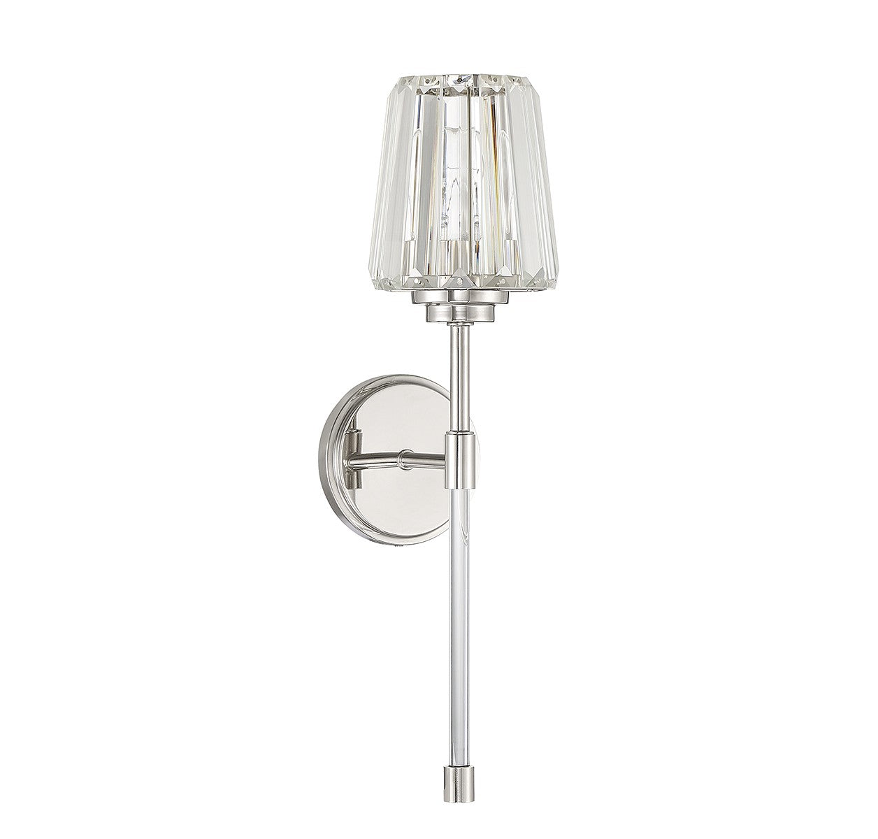 Savoy House - 9-6001-1-109 - One Light Wall Sconce - Garnet - Polished Nickel