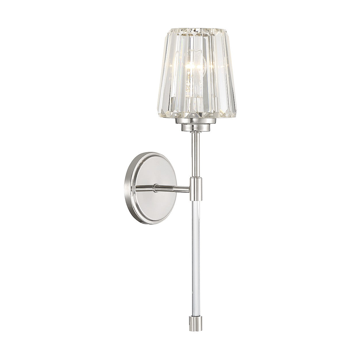 Savoy House - 9-6001-1-109 - One Light Wall Sconce - Garnet - Polished Nickel