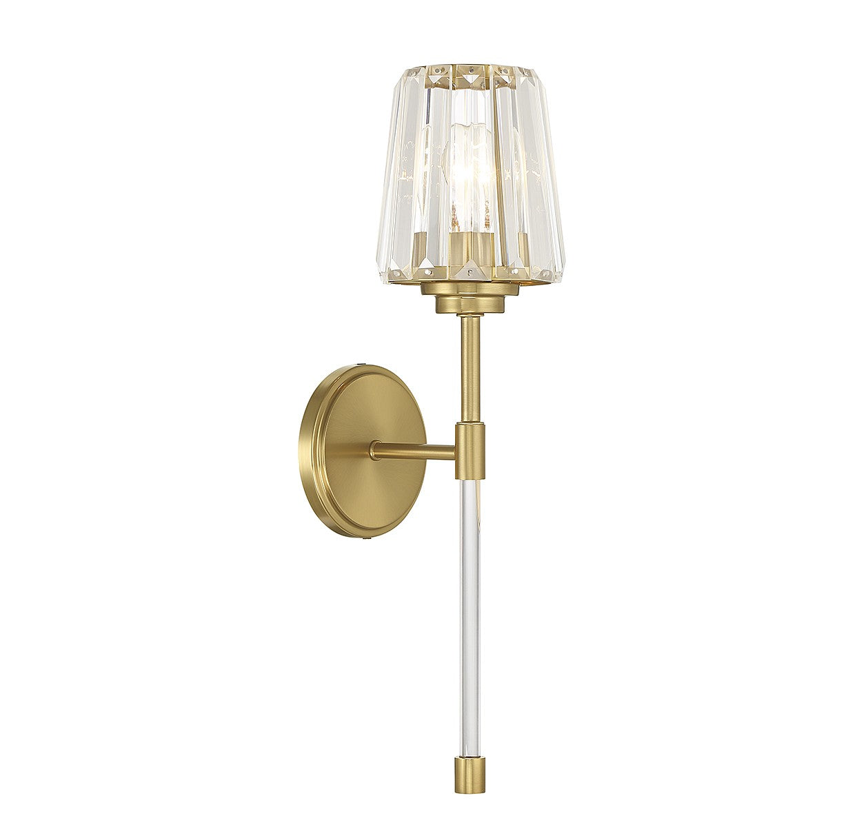 Savoy House - 9-6001-1-322 - One Light Wall Sconce - Garnet - Warm Brass