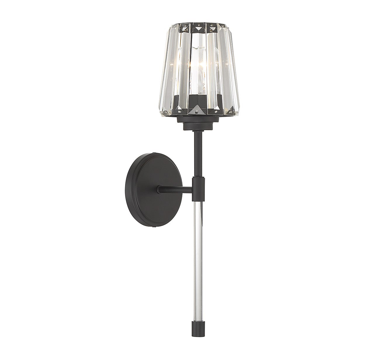 Savoy House - 9-6001-1-89 - One Light Wall Sconce - Garnet - Matte Black