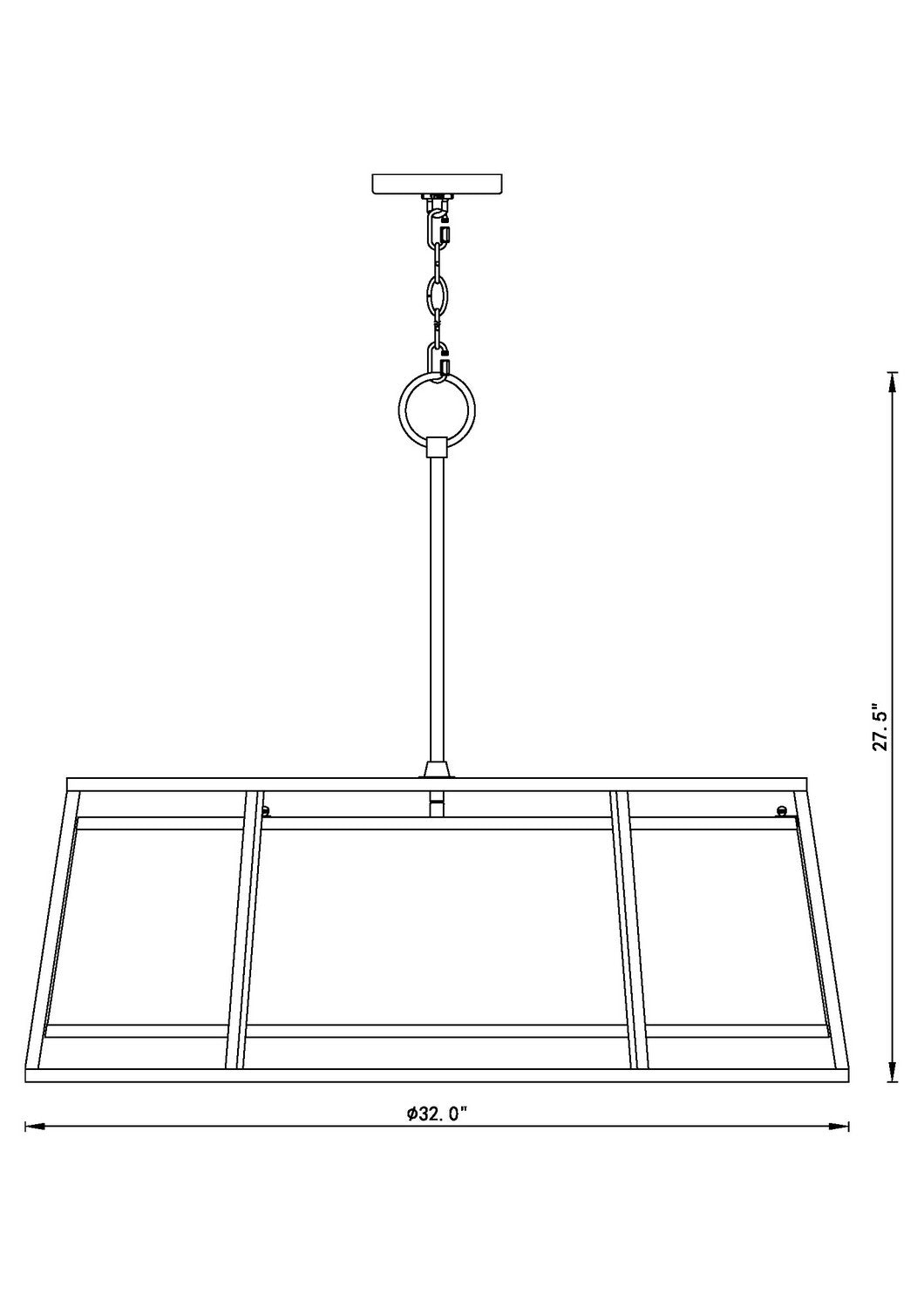 Z-Lite - 1935-32RB - Eight Light Chandelier - Lenyx Pendant - Rubbed Brass