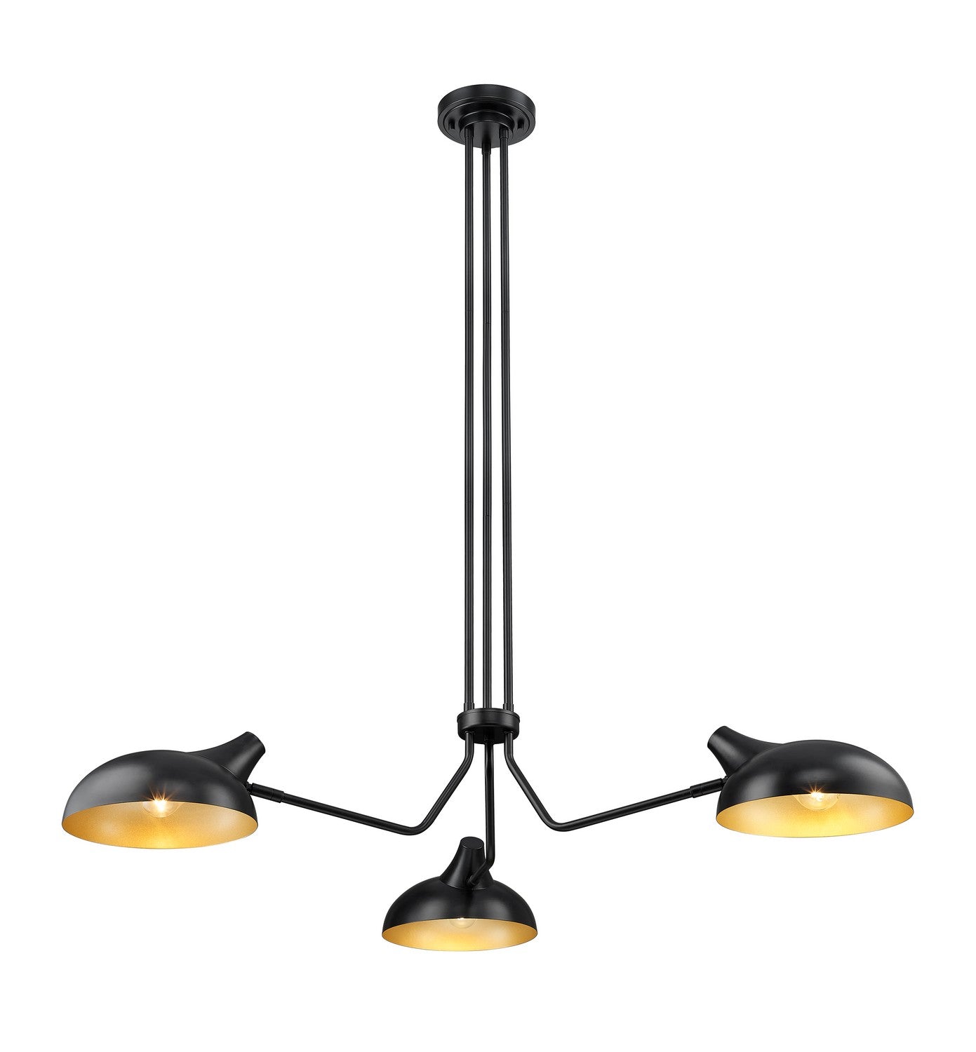 Z-Lite - 1942-3MB - Three Light Chandelier - Bellamy - Matte Black