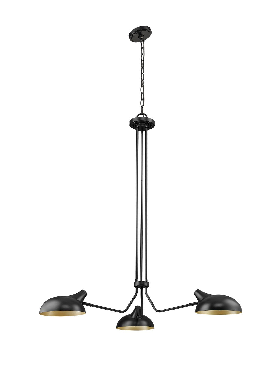 Z-Lite - 1942-3MB - Three Light Chandelier - Bellamy - Matte Black