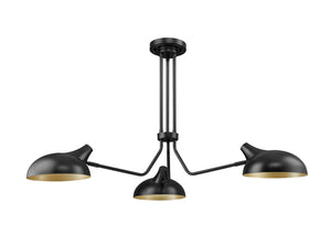 Z-Lite - 1942-3SF-MB - Three Light Semi Flush Mount - Bellamy - Matte Black